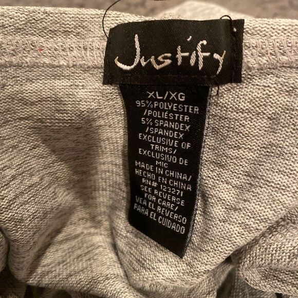Justify Grey Hooded Cardigan Size XL - Picture 9 of 10